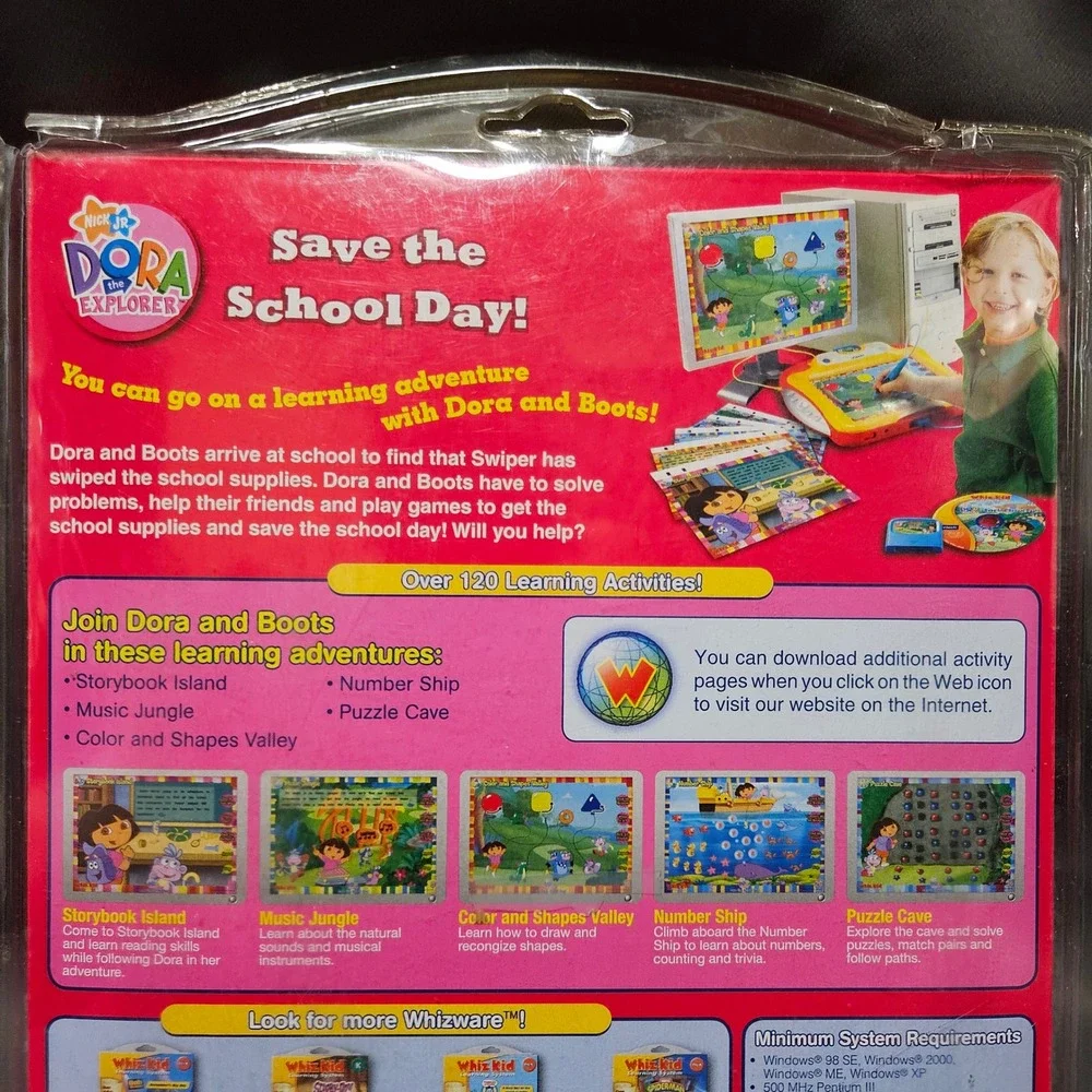 Vtech Whiz Kid Dora the Explorer Save the School Day Whizware New 80-086020